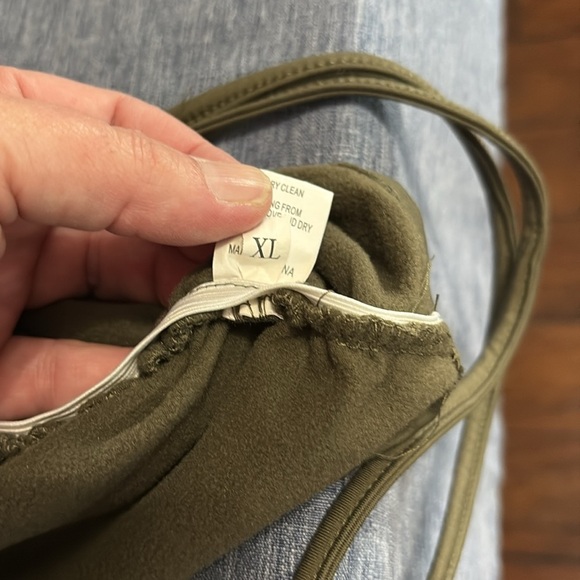 Women’s Size XL Army Green BodyCon Adjustable Length Dress - Picture 3 of 6